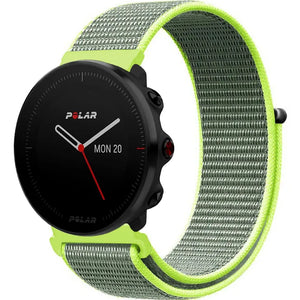 Nylon Strap, fluorescent, on a watch, 3/4 front view