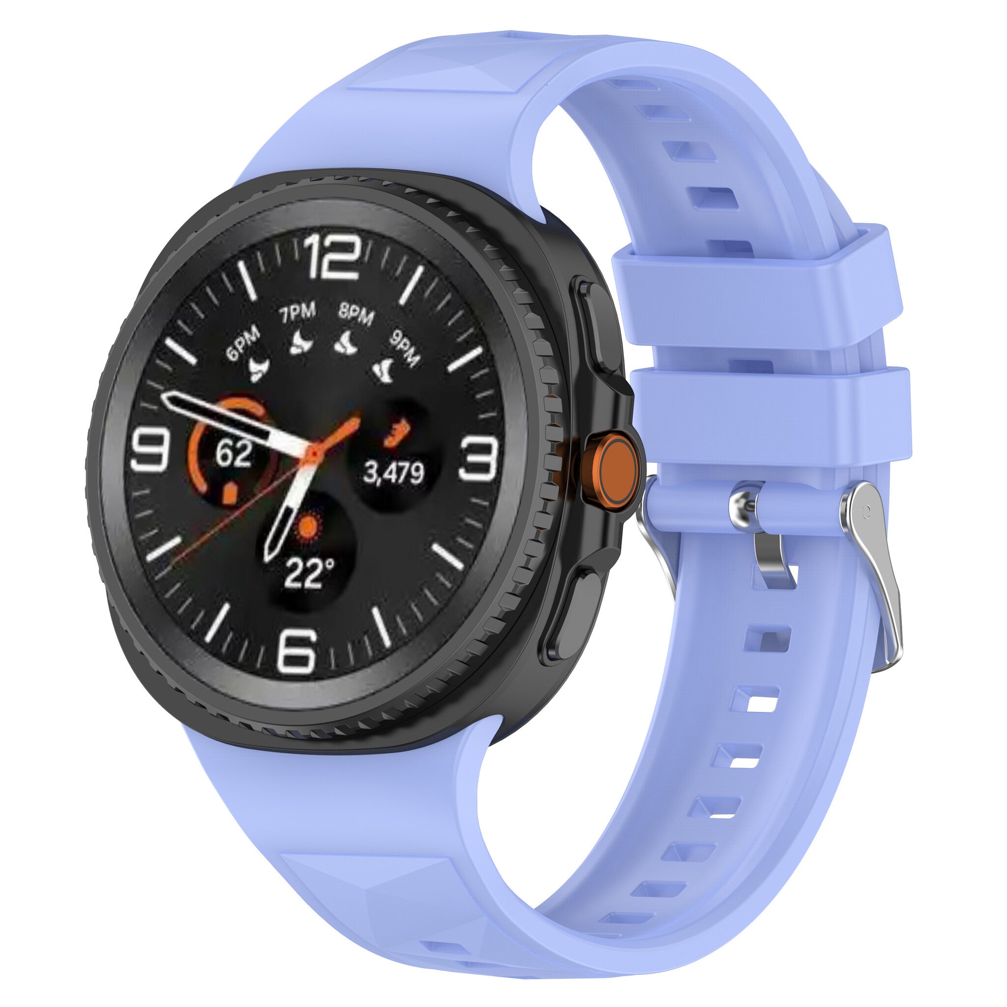 Samsung Galaxy Watch 8 - 44mm Diamond Silicone Strap (Purple)