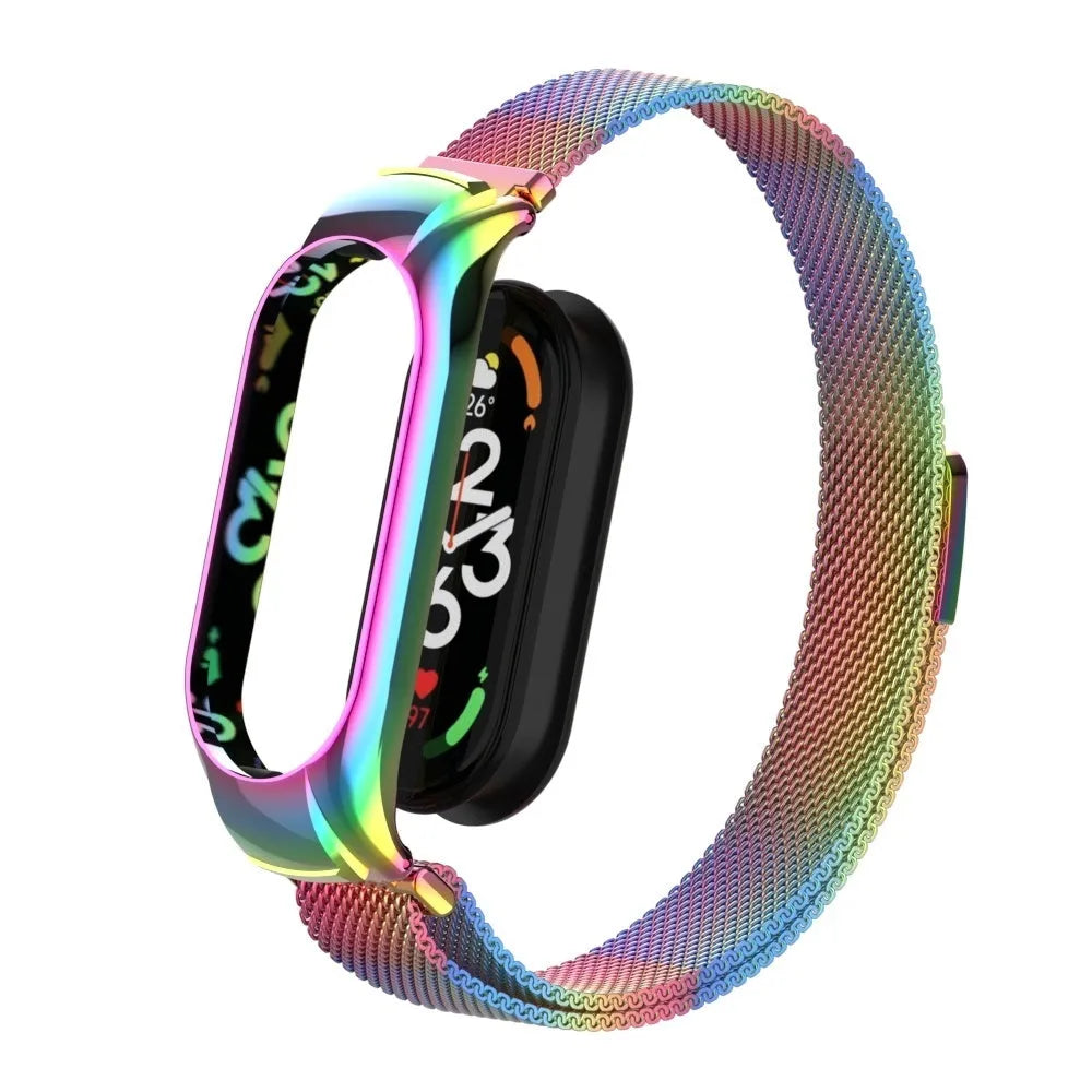 Milanese Strap, on a watch, 3/4 front view