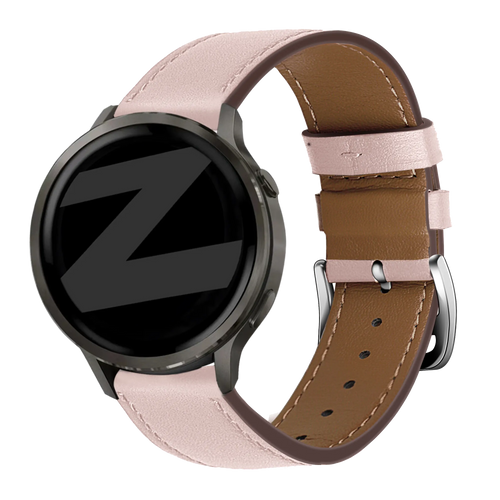 Bandz Garmin Vivoactive 3 Leather Strap 'Deluxe' (Pink)