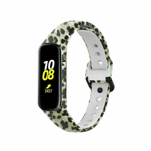 Silicone Leopard Strap, on a watch, 3/4 front view