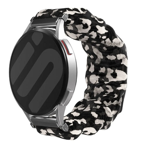 Nylon Scrunchie Strap, spotted, on a watch, 3/4 front view