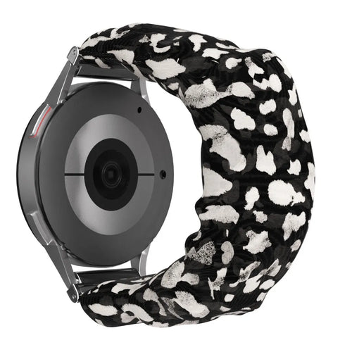 Nylon Scrunchie Strap, spotted, on a watch, 3/4 front view