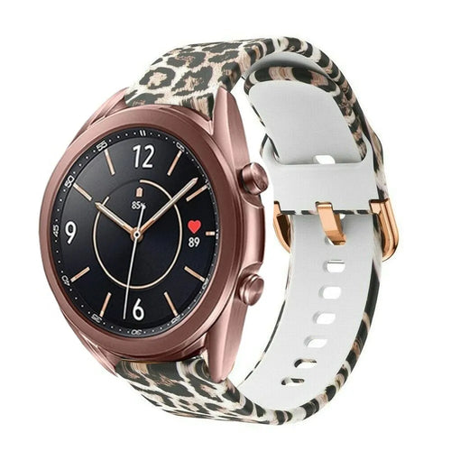 Print Silicone Strap, on a watch, 3/4 front view