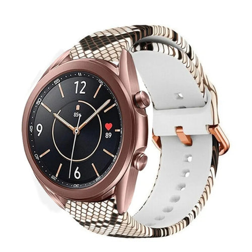 Print Silicone Strap, on a watch, 3/4 front view