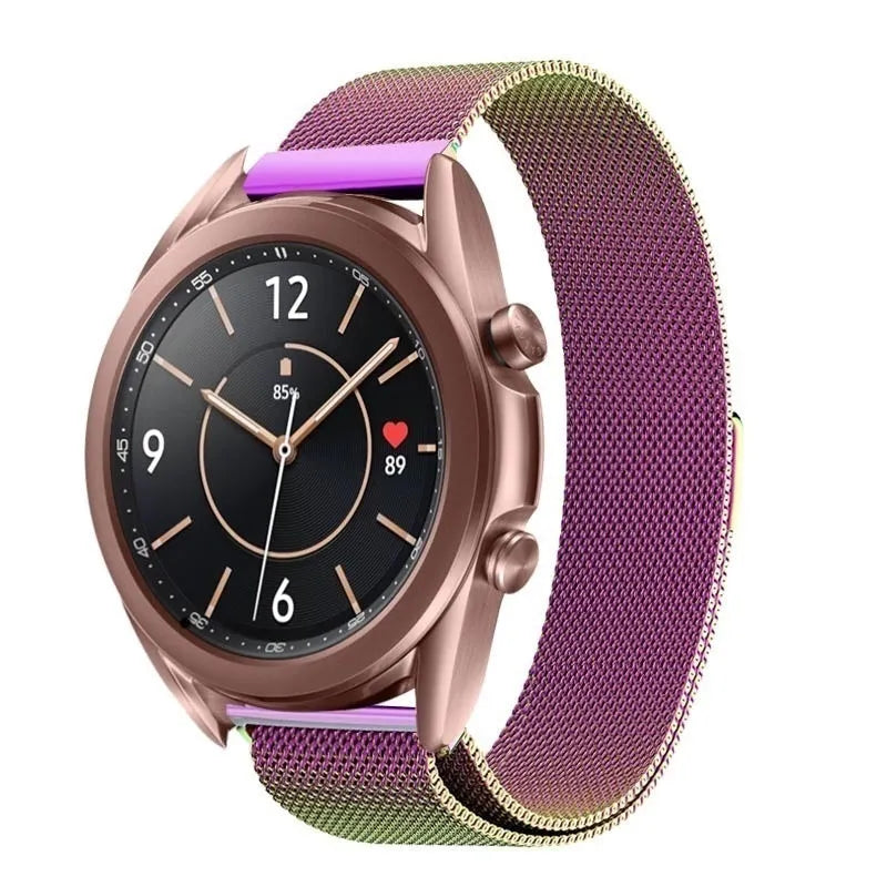 Milanese Strap, on a watch, 3/4 front view