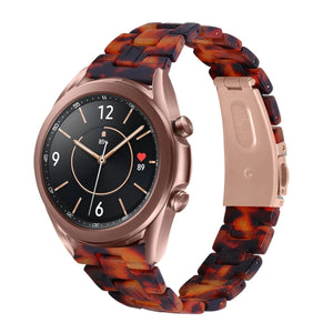 Metal Resin Strap, lava, on a watch, 3/4 front view