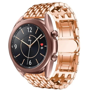 Steel Dragon Strap, rose gold, on a watch, 3/4 front view