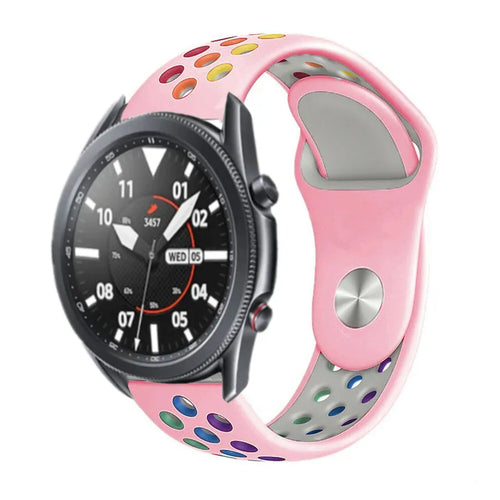 Silicone Sport Strap, on a watch, 3/4 front view