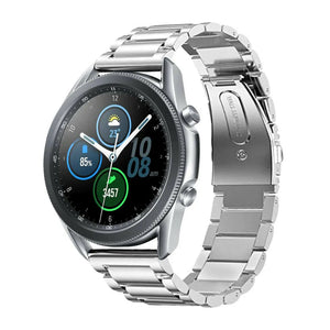 Titanium Strap, silver, on a watch, 3/4 front view