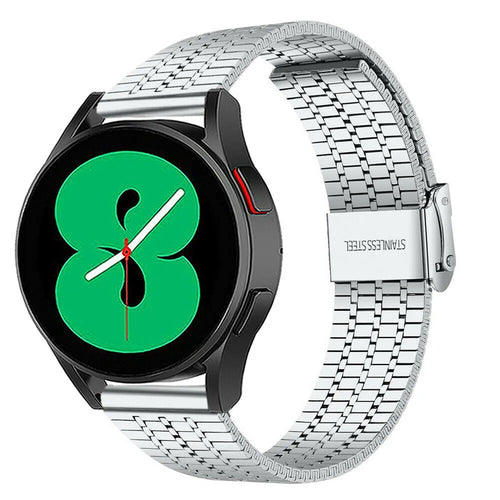 Fine Steel Strap, silver, on a watch, 3/4 front view