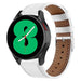 Samsung Galaxy Watch 4 44mm Leather Strap (White)