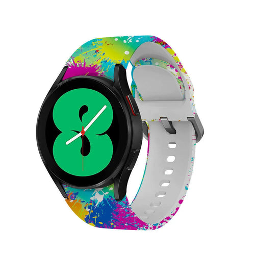 Print Silicone Strap, on a watch, 3/4 front view