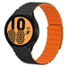 Samsung Galaxy Watch 4 44mm Magnetic Silicone Strap (Black/Orange)