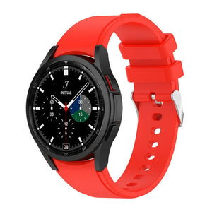 Silicone Strap 'Perfect Fit', bright red, on a watch, 3/4 front view