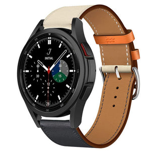 Leather Strap 'Duo', on a watch, 3/4 front view