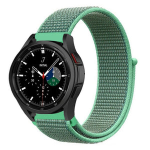 Nylon Strap, mint, on a watch, 3/4 front view