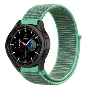 Nylon Strap, mint, on a watch, 3/4 front view