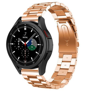 Steel Strap, rose gold, on a watch, 3/4 front view
