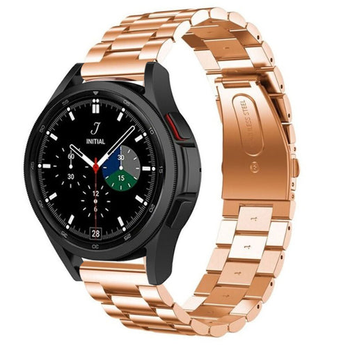 Steel Strap, rose gold, on a watch, 3/4 front view