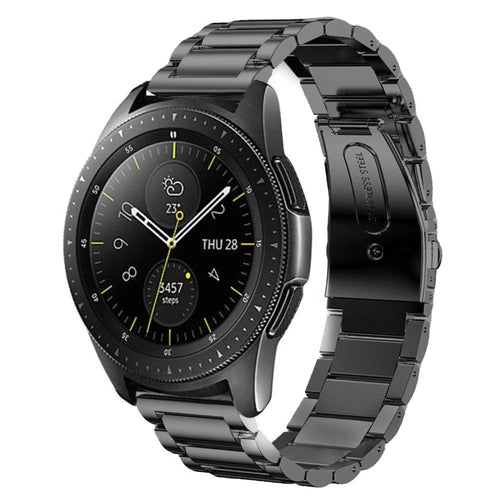 Titanium Strap, graphite, on a watch, 3/4 front view