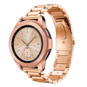 Steel Strap, rose gold, on a watch, 3/4 front view