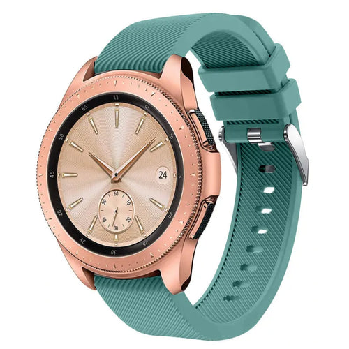 Twill Silicone Strap, on a watch, 3/4 front view