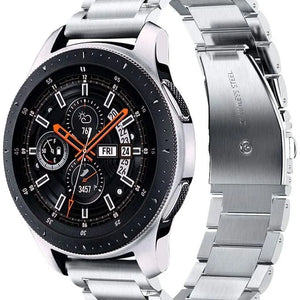Titanium Strap, silver, on a watch, 3/4 front view
