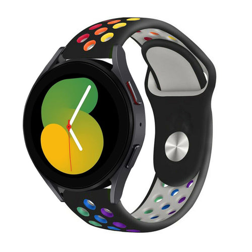 Silicone Sport Strap, on a watch, 3/4 front view