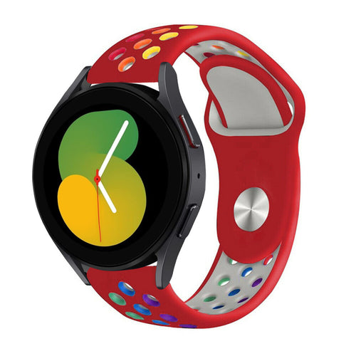 Silicone Sport Strap, on a watch, 3/4 front view