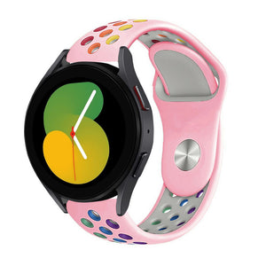 Silicone Sport Strap, on a watch, 3/4 front view