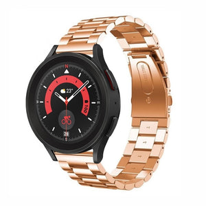 Steel Strap, rose gold, on a watch, 3/4 front view
