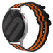 Samsung Gear S3 Nylon Strap with Buckle (Black/Orange)