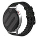 Huawei Watch GT 3 46mm Silicone Leather Strap (Black/Green)