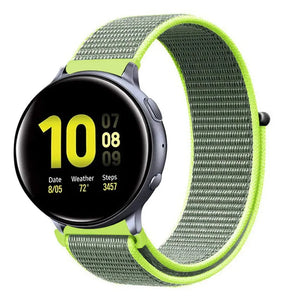 Nylon Strap, fluorescent, on a watch, 3/4 front view