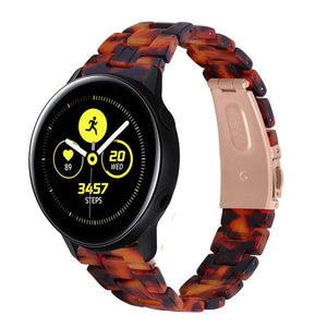 Metal Resin Strap, lava, on a watch, 3/4 front view