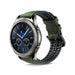 Samsung Gear S3 Silicone/Leather Strap (Black/Green)