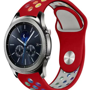 Silicone Sport Strap, on a watch, 3/4 front view