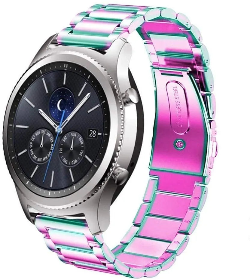 Steel Strap, on a watch, 3/4 front view