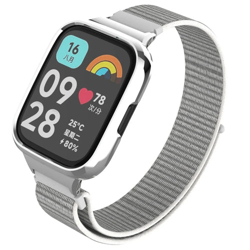 Nylon Strap, seashell, on a watch, 3/4 front view