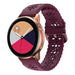 Samsung Galaxy Watch Active Patterned Silicone Strap (Burgundy)