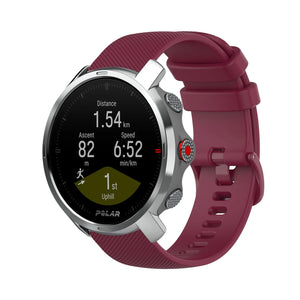 Premium Silicone Strap, on a watch, 3/4 front view