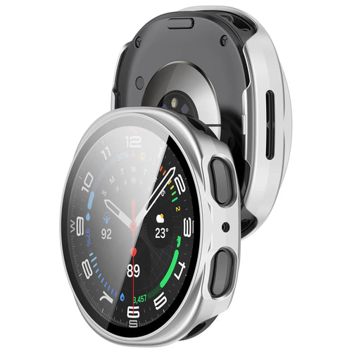Samsung Galaxy Watch 8 - 40mm / 9 - 40mm Hard Case with Glass (Silver)