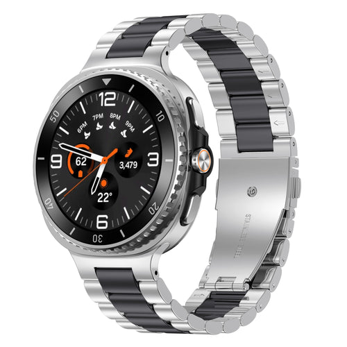 Samsung Galaxy Watch 9 - 44mm Steel Strap (Silver/Black)