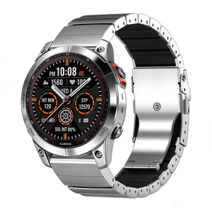 Garmin D2 Mach 2 - 47mm Titanium Hybrid Strap (Silver)