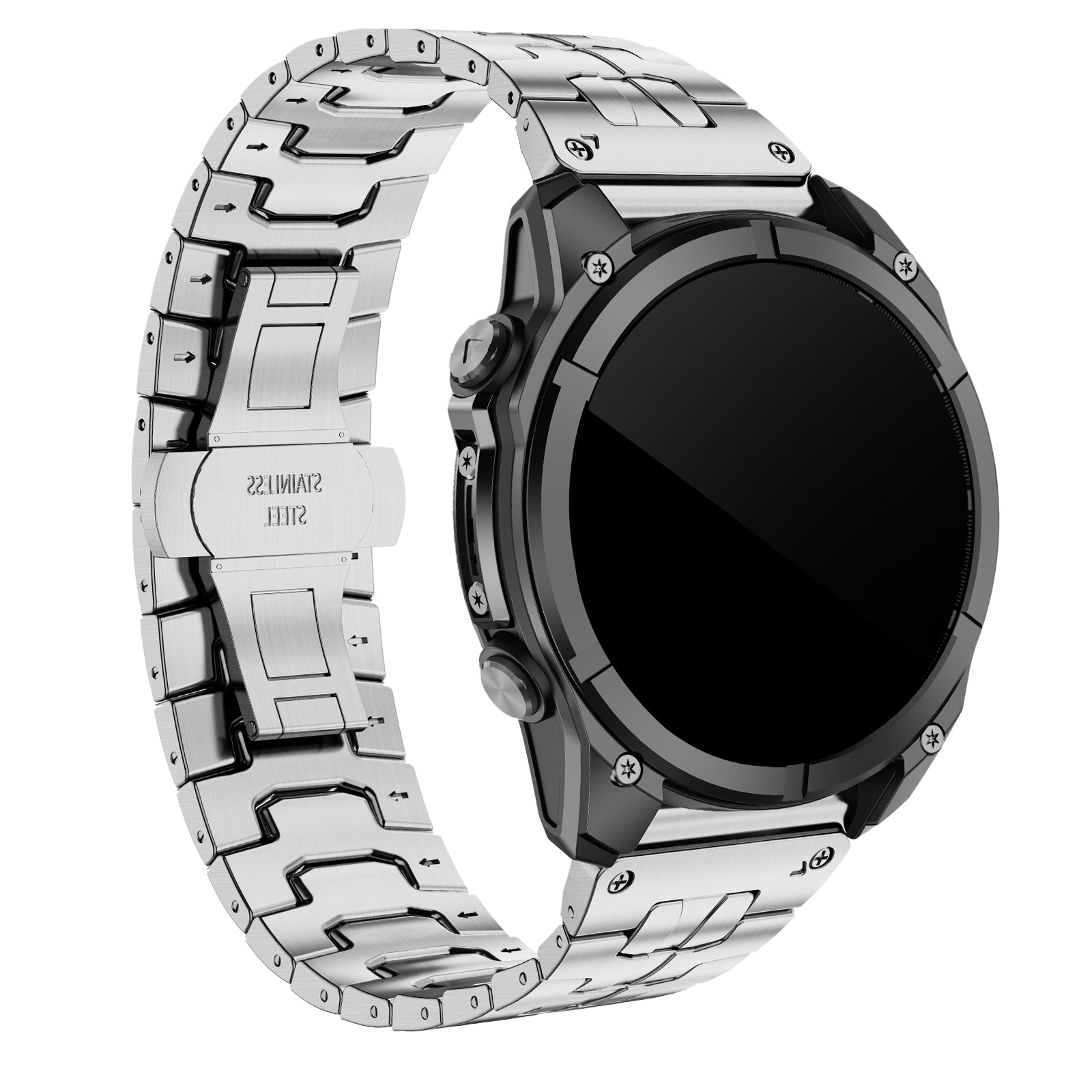 Garmin Quatix 3 / 6x / 7x Steel 'Iron' Strap (Silver)