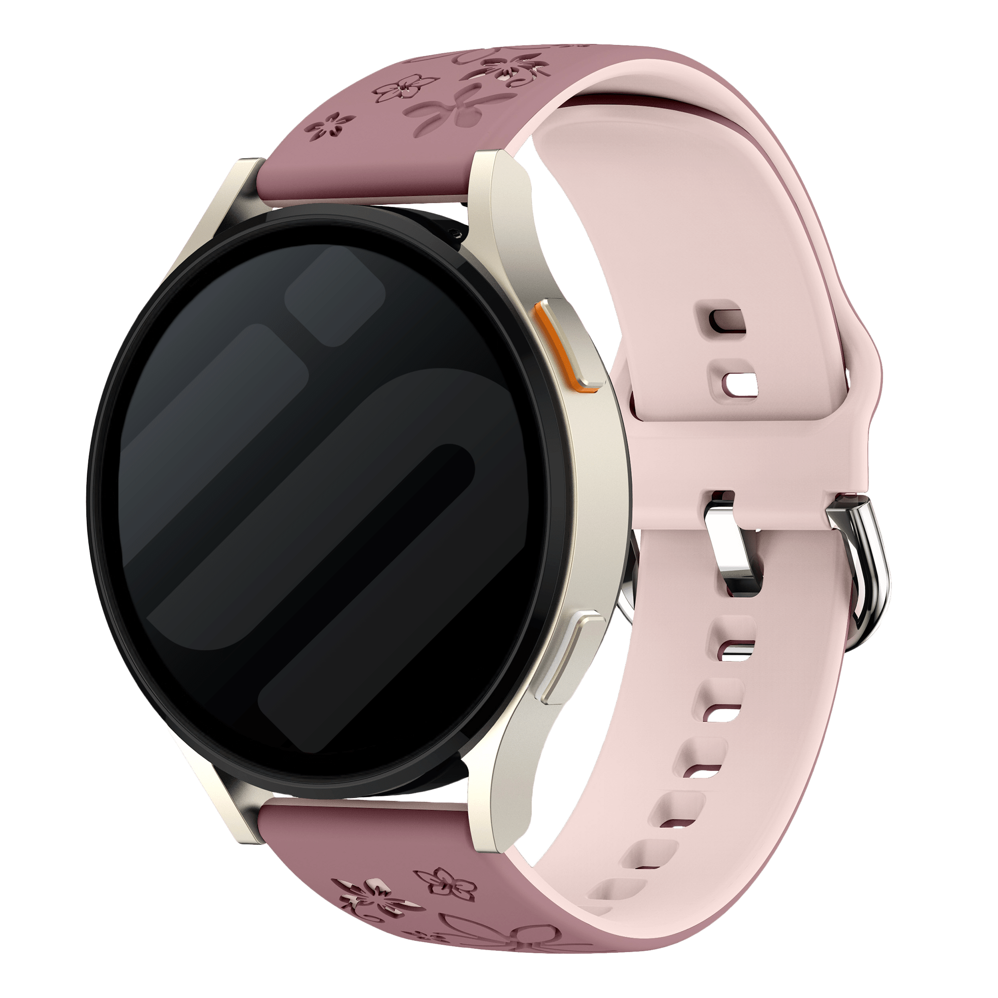 Coros Apex 42mm Flower Silicone Strap (Smoke Purple/Light Pink)