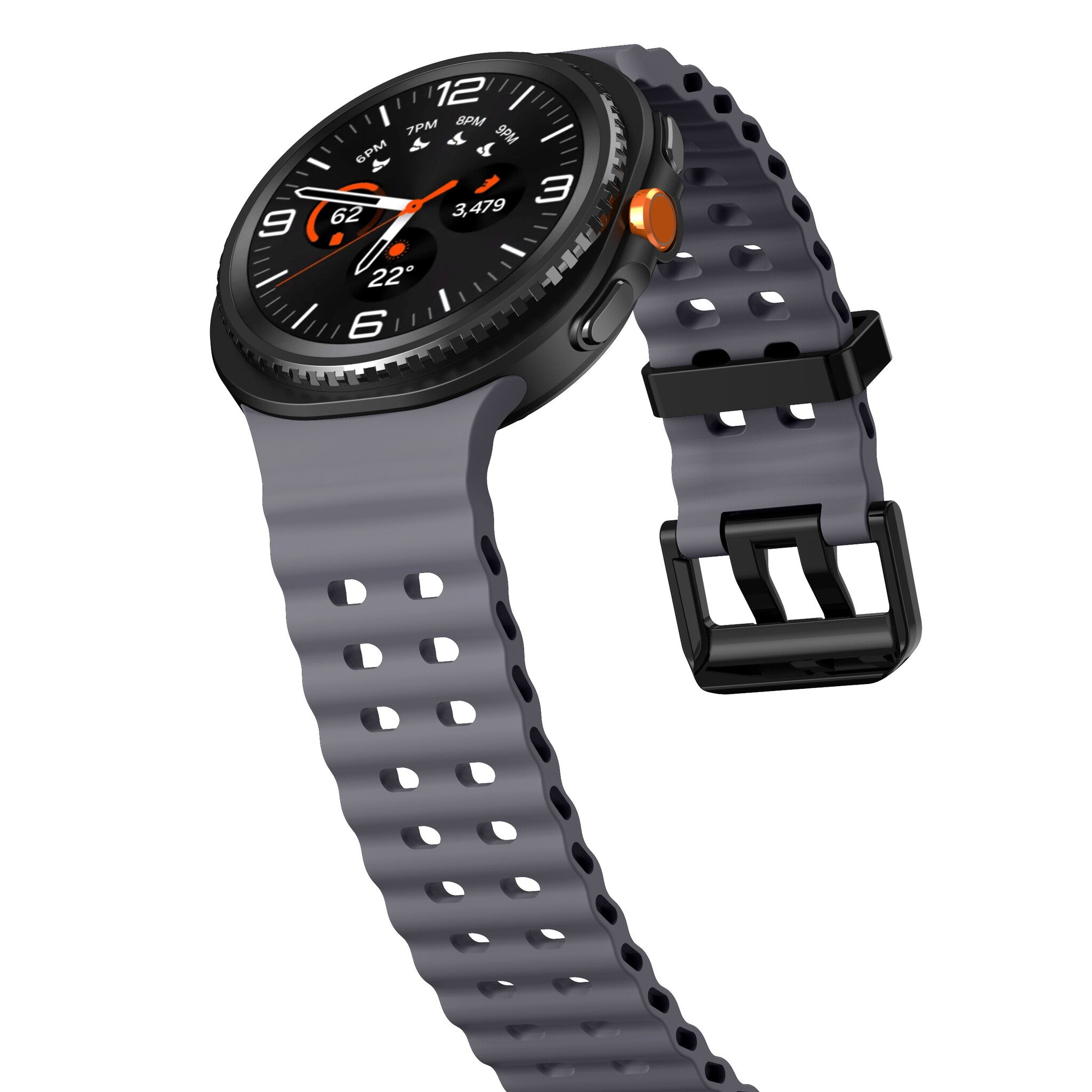 Samsung Galaxy Watch 9 - 44mm Ocean Strap (Dark Grey)