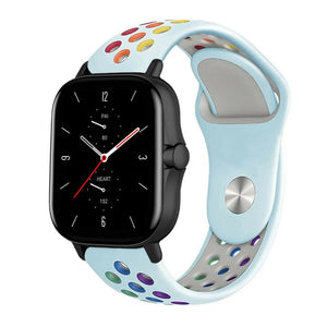 Silicone Sport Strap, on a watch, 3/4 front view