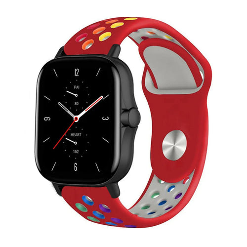 Silicone Sport Strap, on a watch, 3/4 front view
